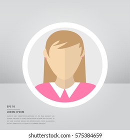 Vector of lorem ipsum text and user sign icon on white background