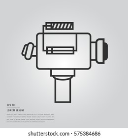 Vector of lorem ipsum text and video recorder on white background