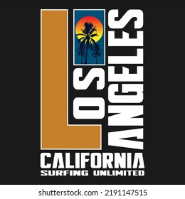 vector los angeles letters t shirt design