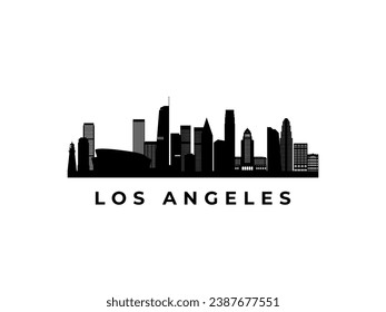 Vector Los Angeles skyline. Travel Los Angeles famous landmarks. Business and tourism concept for presentation, banner, web site.