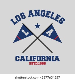 vector los angeles para camiseta, afiche o diseño de marca