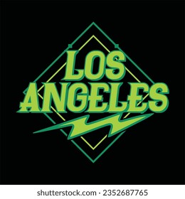 diseño de tipografía vectorial los angeles para camiseta o marca