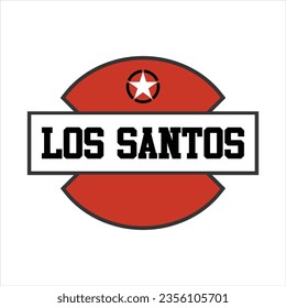 vector los santos typography design