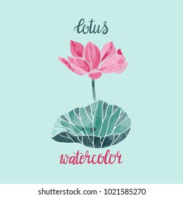 Ilustración aislada de flores de loto vectorial. Elemento decorativo para la plantilla Logo. Símbolo de la India, prácticas orientales, yoga, meditación y cultura zen. 