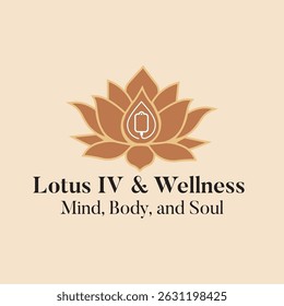vector lotus flower logo icon in linear style