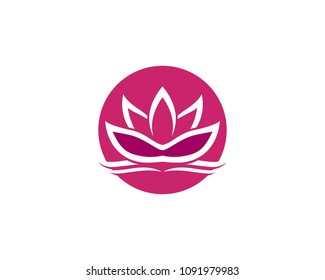 Vector - Lotus Flower Sign for Wellness, Spa and Yoga. Vector Illustration