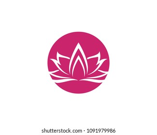 Vector - Lotus Flower Sign for Wellness, Spa and Yoga. Vector Illustration