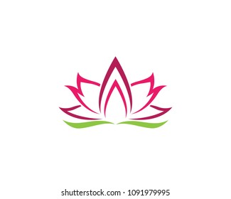 Vector - Lotus Flower Sign for Wellness, Spa and Yoga. Vector Illustration
