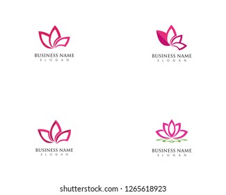 Vector Lotus Flower Sign for Wellness, Spa and Yoga