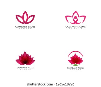 Vector Lotus Flower Sign for Wellness, Spa and Yoga
