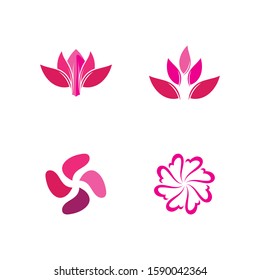 Vector Lotus Flower Sign for Wellness, Spa and Yoga. Vector Illustration