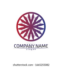Vector  Lotus Flower Sign for Wellness, Spa and Yoga. Vector Illustration
