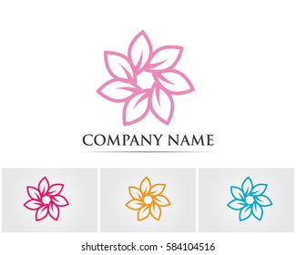 Vector - Lotus Flower Sign for Wellness, Spa and Yoga. Vector Illustration