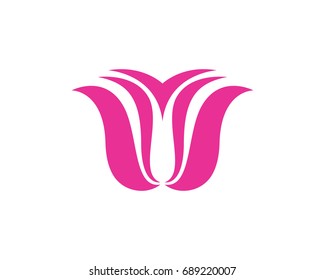 Vector - Lotus Flower Sign for Wellness, Spa and Yoga. Vector Illustration
