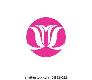 Vector - Lotus Flower Sign for Wellness, Spa and Yoga. Vector Illustration
