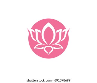 Vector - Lotus Flower Sign for Wellness, Spa and Yoga. Vector Illustration
