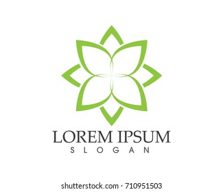 Vector - Lotus Flower Sign for Wellness, Spa and Yoga. Vector Illustration
