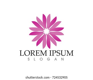 Vector - Lotus Flower Sign for Wellness, Spa and Yoga. Vector Illustration