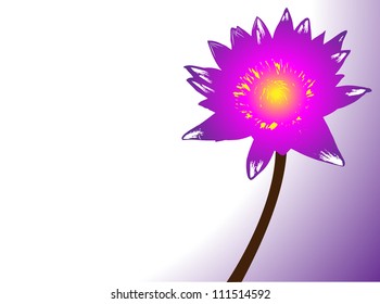 Vector lotus flower symbol