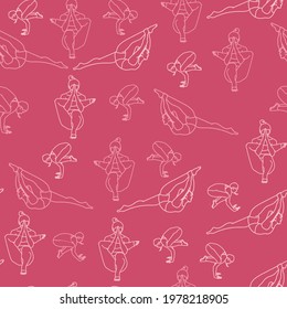 Vector Lotus flower Yoga seamless pattern background. Perfect for fabric, scrap booking, wallpapers and any visual projects. 