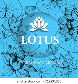 Vector lotus flowers design.