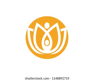 Vector lotus flowers design logo Template icon