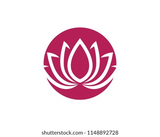 Vector lotus flowers design logo Template icon