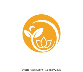 Vector lotus flowers design logo Template icon