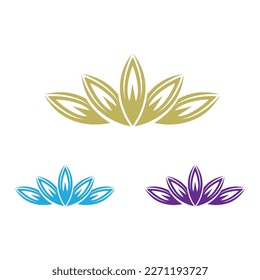 Vector lotus flowers design logo and symbol Template icon