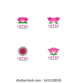 Vector lotus flowers design for spa, yoga class, hotel and resort