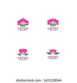Vector lotus flowers design for spa, yoga class, hotel and resort