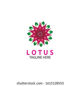 Vector lotus flowers design for spa, yoga class, hotel and resort