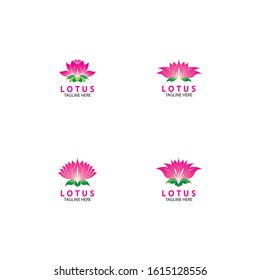 Vector lotus flowers design for spa, yoga class, hotel and resort