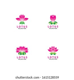 Vector lotus flowers design for spa, yoga class, hotel and resort