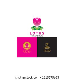 Vector lotus flowers design for spa, yoga class, hotel and resort