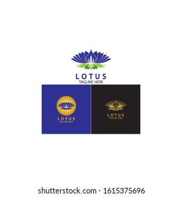 Vector lotus flowers design for spa, yoga class, hotel and resort