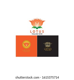 Vector lotus flowers design for spa, yoga class, hotel and resort