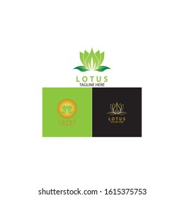 Vector lotus flowers design for spa, yoga class, hotel and resort