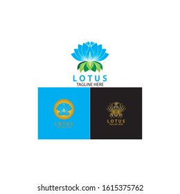 Vector lotus flowers design for spa, yoga class, hotel and resort