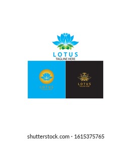Vector lotus flowers design for spa, yoga class, hotel and resort