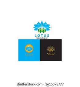 Vector lotus flowers design for spa, yoga class, hotel and resort