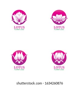 Vector lotus flowers design for spa, yoga class, hotel and resort