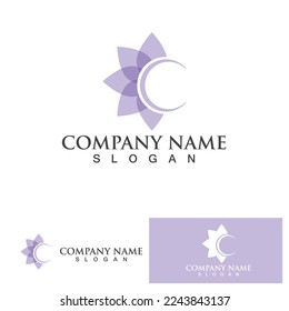 Diseño de flores de loto vectorial para spa, clase de yoga, hotel y resort