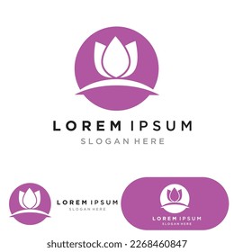 Vector lotus flowers design for spa, yoga class, hotel and resort