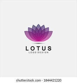 Vector lotus flowers logo design for spa, yoga class, hotel and resort