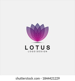 Diseño del logotipo de flores de loto vectorial para spa, clase de yoga, hotel y resort