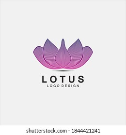 Vector lotus flowers logo design for spa, yoga class, hotel and resort