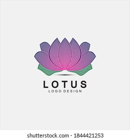 Diseño del logotipo de flores de loto vectorial para spa, clase de yoga, hotel y resort