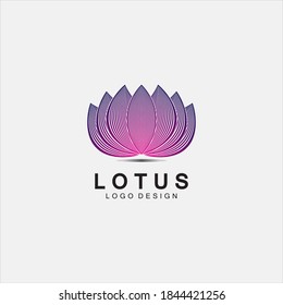 Vector lotus flowers logo design for spa, yoga class, hotel and resort