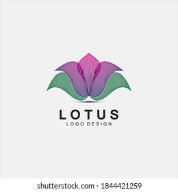Vector lotus flowers logo design for spa, yoga class, hotel and resort